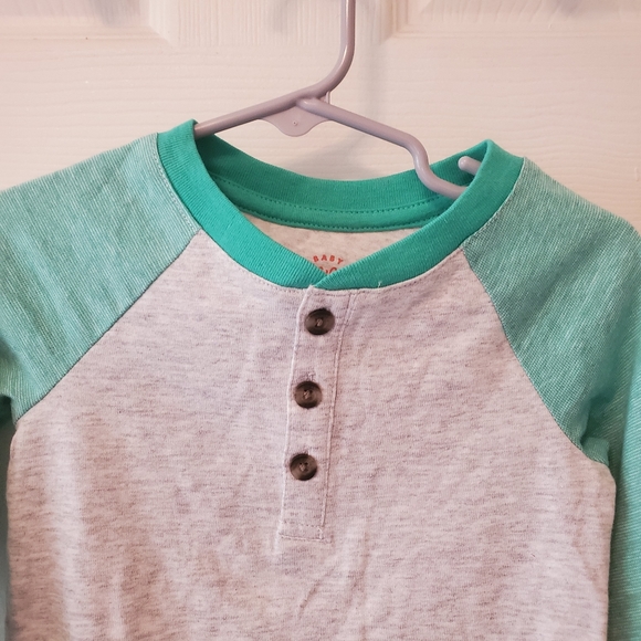 NWT cat & jack 18 months Teal and grey onesie - Picture 3 of 8